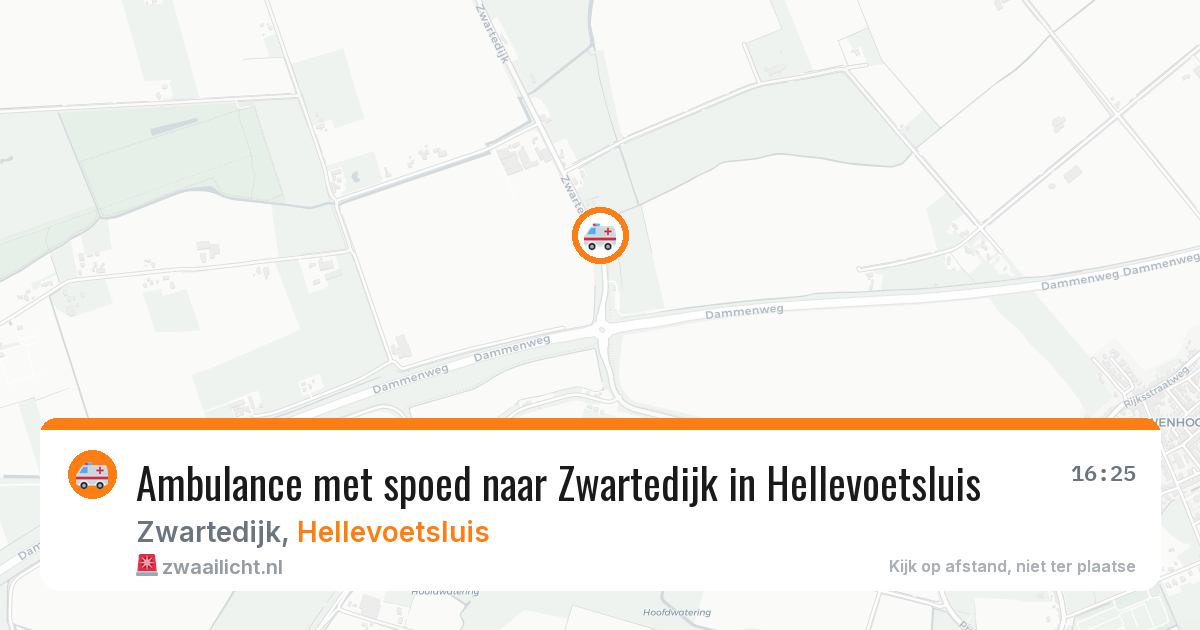 Ambulance met spoed naar Zwartedijk in Hellevoetsluis — 22 mei 2026