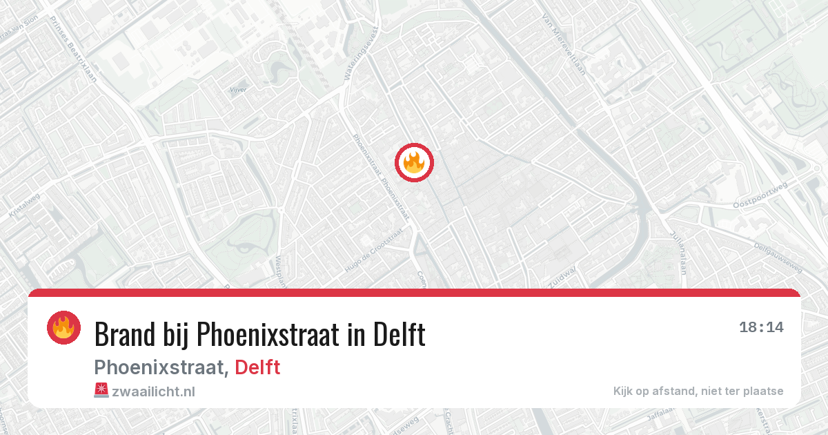 Brand bij Phoenixstraat in Delft — 11 mrt 2026