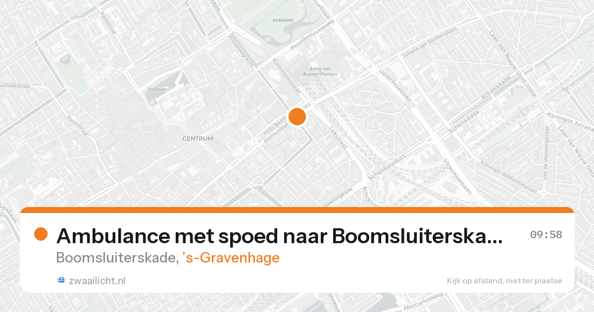Ambulance met spoed naar Boomsluiterskade in 's-Gravenhage — 21 aug 2026