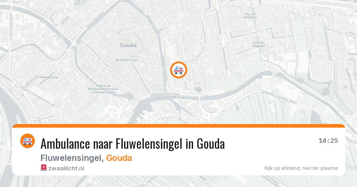 Ambulance naar Fluwelensingel in Gouda — 10 mei 2026