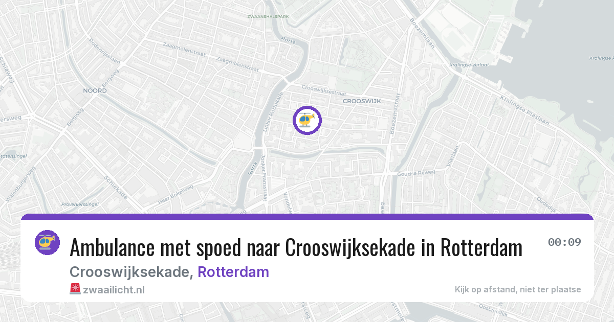 Ambulance met spoed naar Crooswijksekade in Rotterdam — 2 jun 2026
