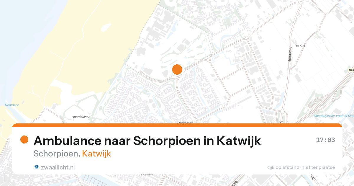 Ambulance naar Schorpioen in Katwijk — 20 mei 2026
