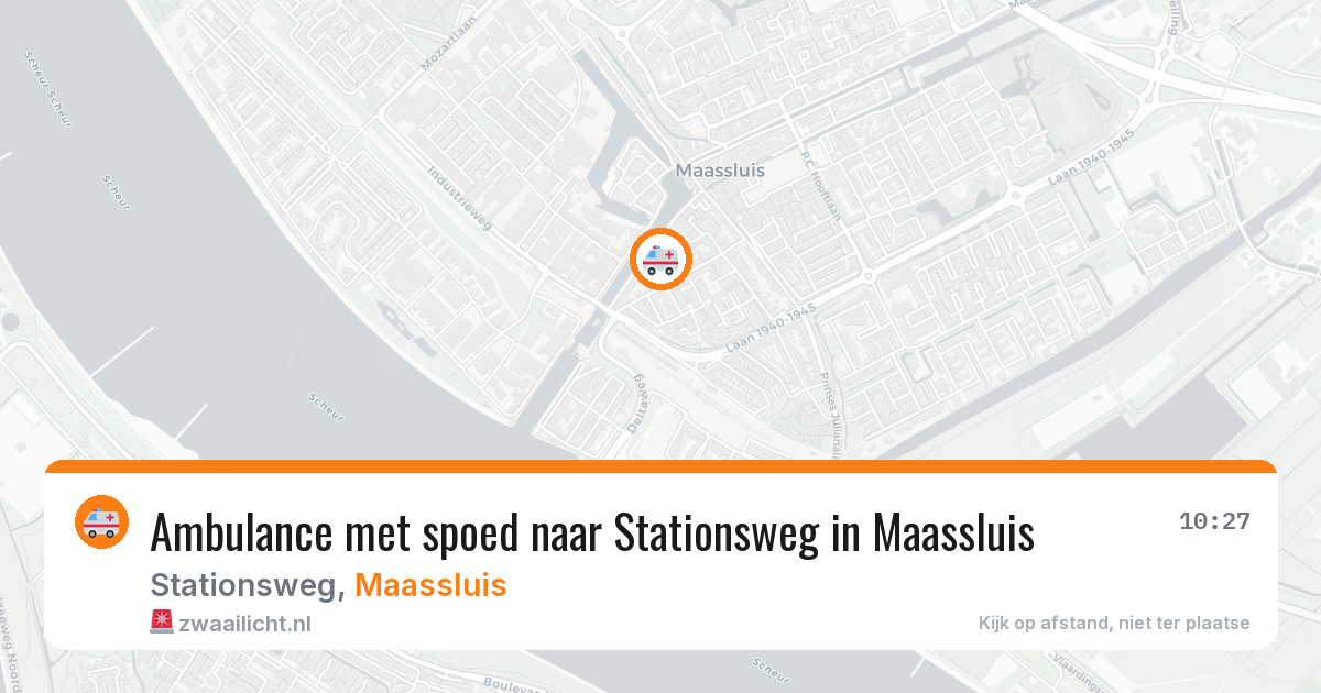 Ambulance met spoed naar Stationsweg in Maassluis — 12 jul 2026