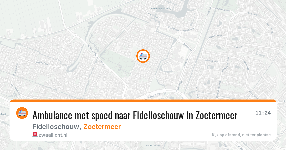 Ambulance met spoed naar Fidelioschouw in Zoetermeer — 4 apr 2026