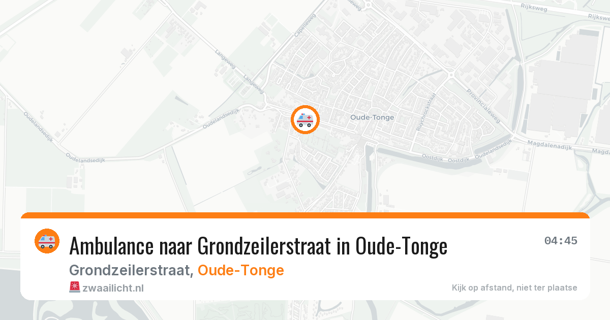 Ambulance naar Grondzeilerstraat in Oude-Tonge — 14 aug 2026