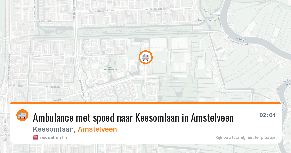 Ambulance met spoed naar Keesomlaan in Amstelveen — 13 jul 2026