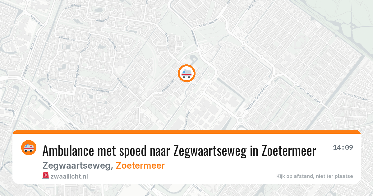 Ambulance met spoed naar Zegwaartseweg in Zoetermeer — 11 aug 2026