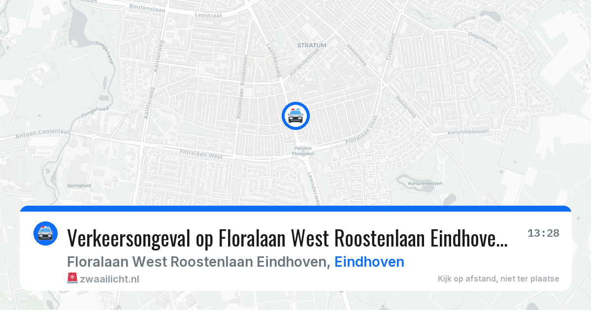 Verkeersongeval op Floralaan West Roostenlaan Eindhoven in Eindhoven — 5 jun 2026