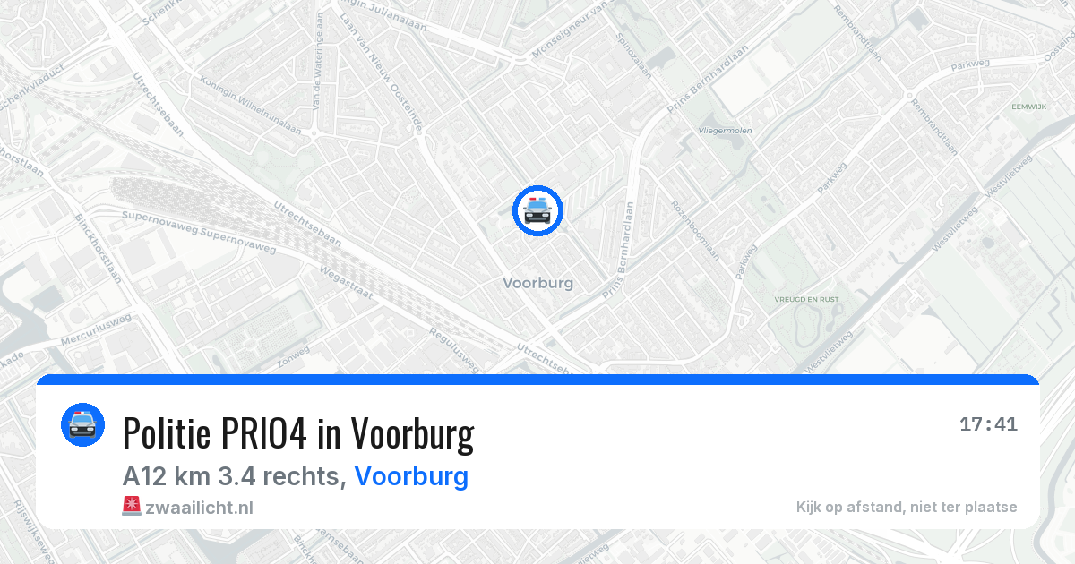 Politie PRIO4 in Voorburg — 31 jul 2026 | 🚨 Zwaailicht.nl