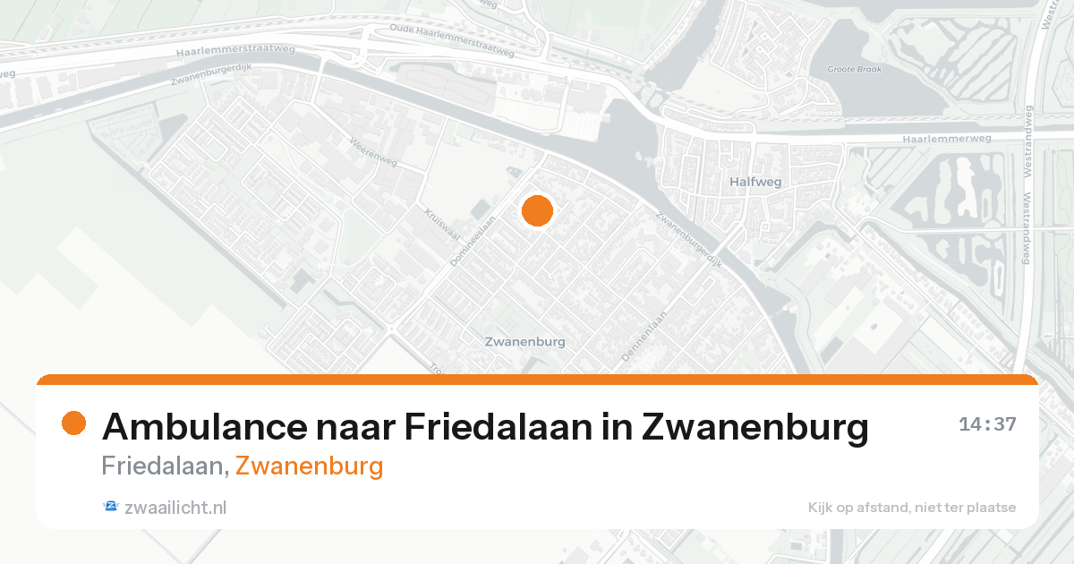 Ambulance naar Friedalaan in Zwanenburg — 17 aug 2026
