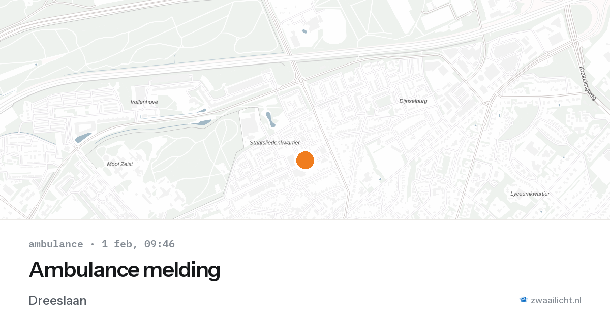 Ambulance melding — 1 feb 2026