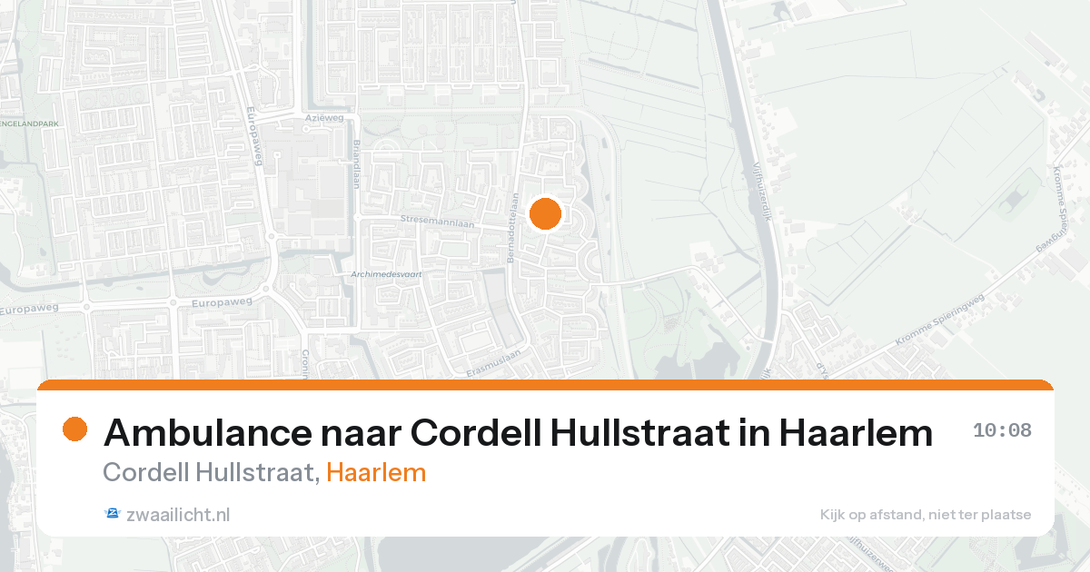Ambulance naar Cordell Hullstraat in Haarlem — 19 aug 2026