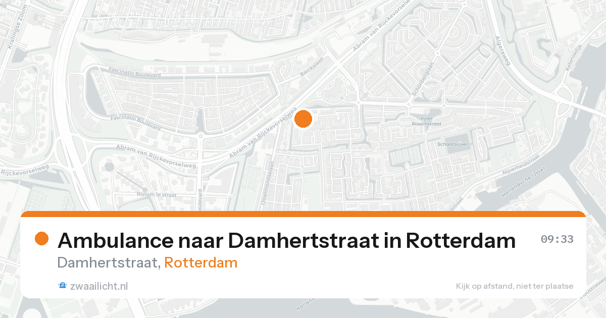 Ambulance naar Damhertstraat in Rotterdam — 24 aug 2026