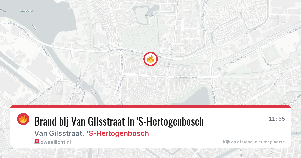 Brand bij Van Gilsstraat in 'S-Hertogenbosch — 8 jul 2026