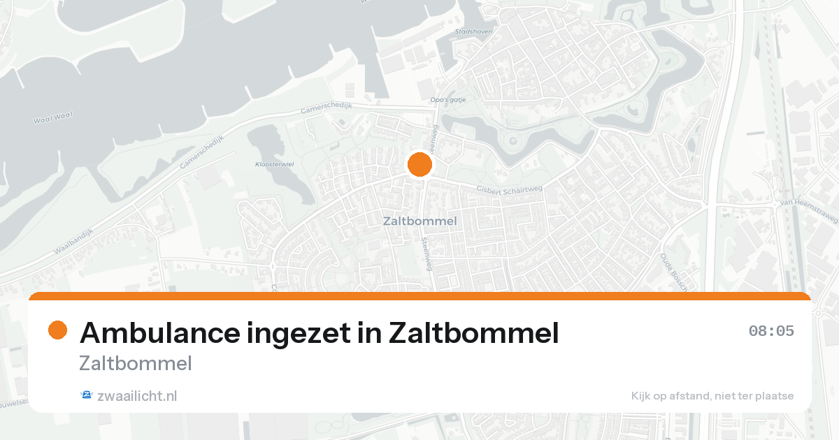 Ambulance ingezet in Zaltbommel — 8 feb 2026