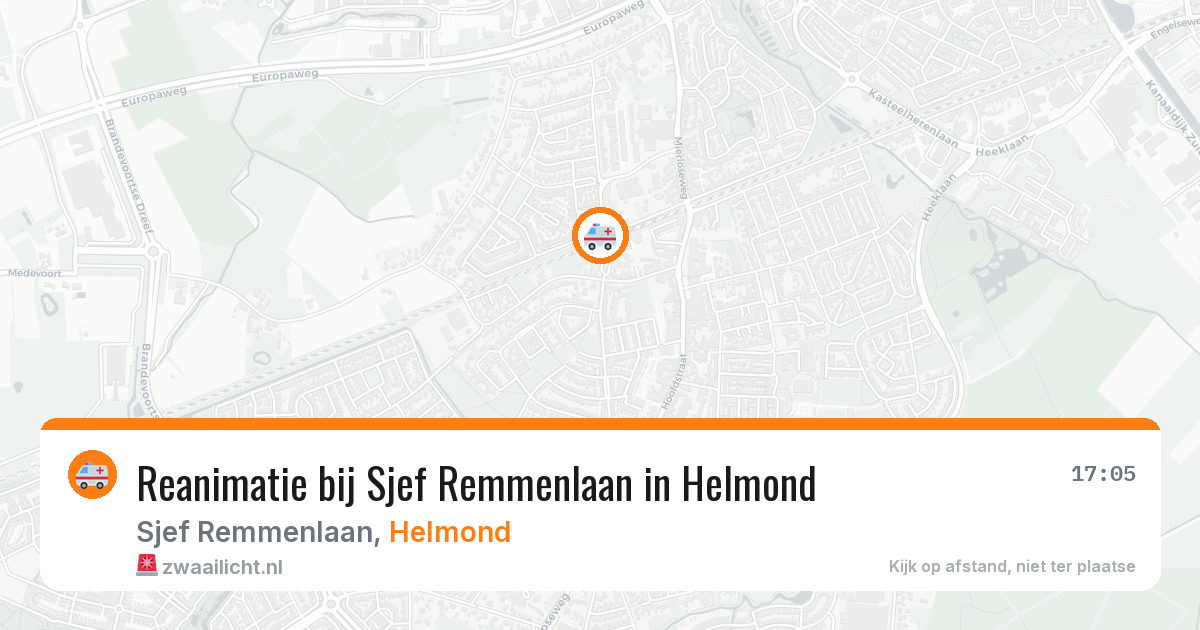 Reanimatie bij Sjef Remmenlaan in Helmond — 23 apr 2026
