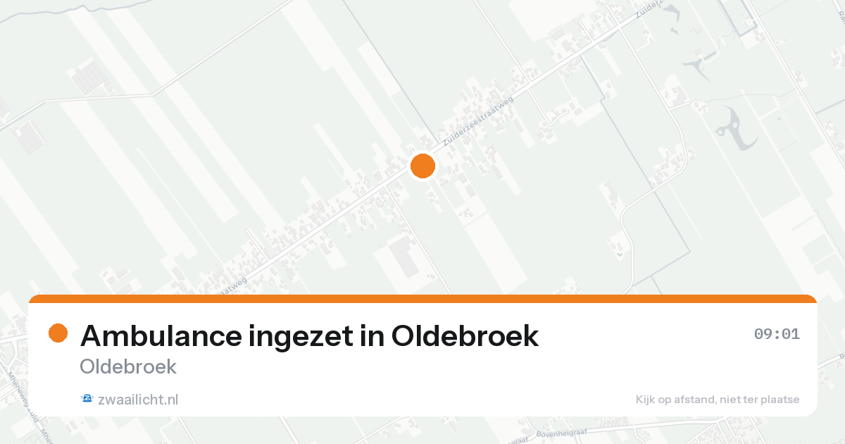 Ambulance ingezet in Oldebroek — 15 aug 2026