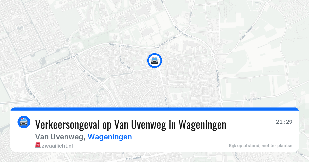 Verkeersongeval op Van Uvenweg in Wageningen — 16 apr 2026