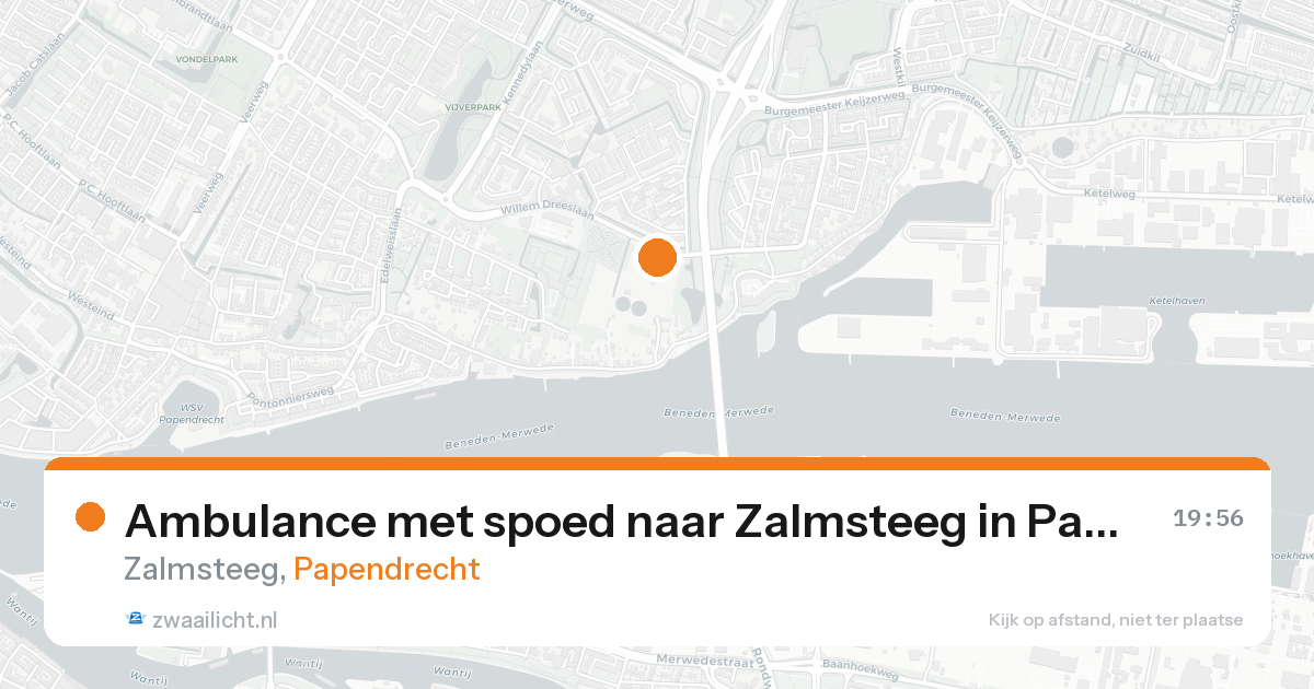 Ambulance met spoed naar Zalmsteeg in Papendrecht — 19 aug 2026
