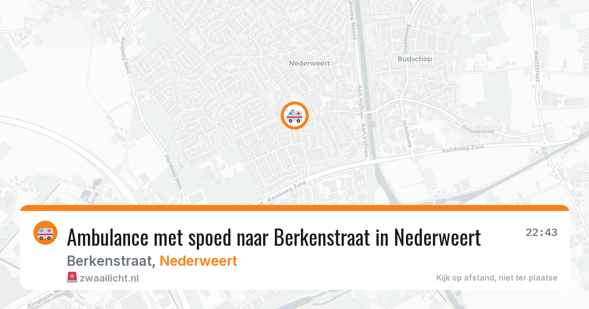 Ambulance met spoed naar Berkenstraat in Nederweert — 1 aug 2026