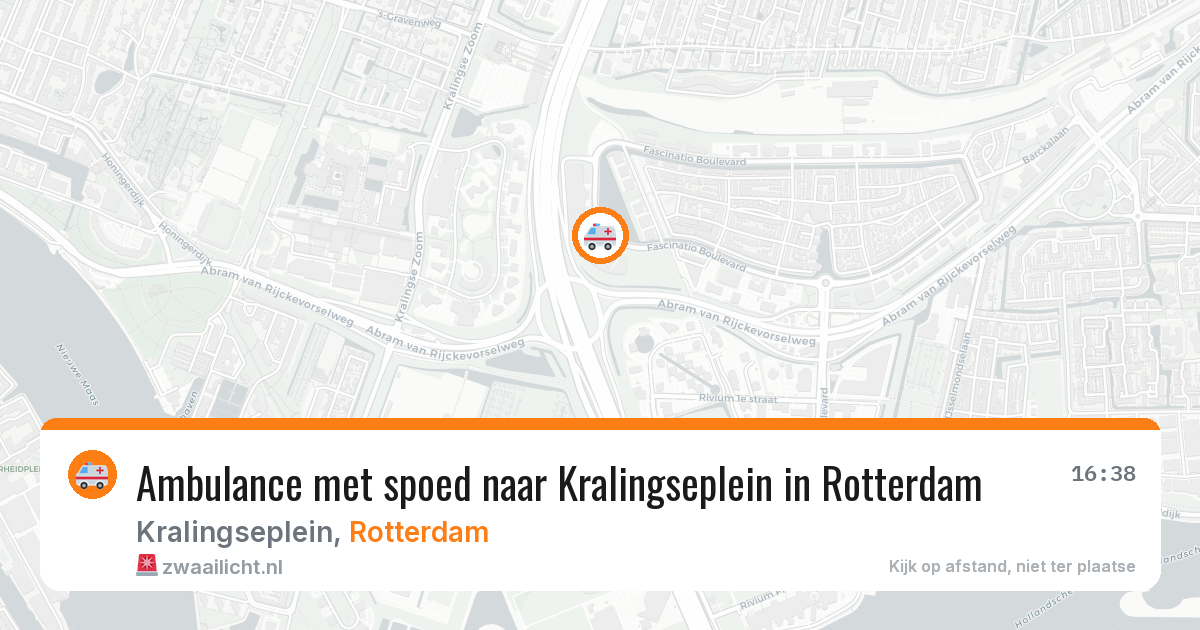 Ambulance met spoed naar Kralingseplein in Rotterdam — 22 mei 2026
