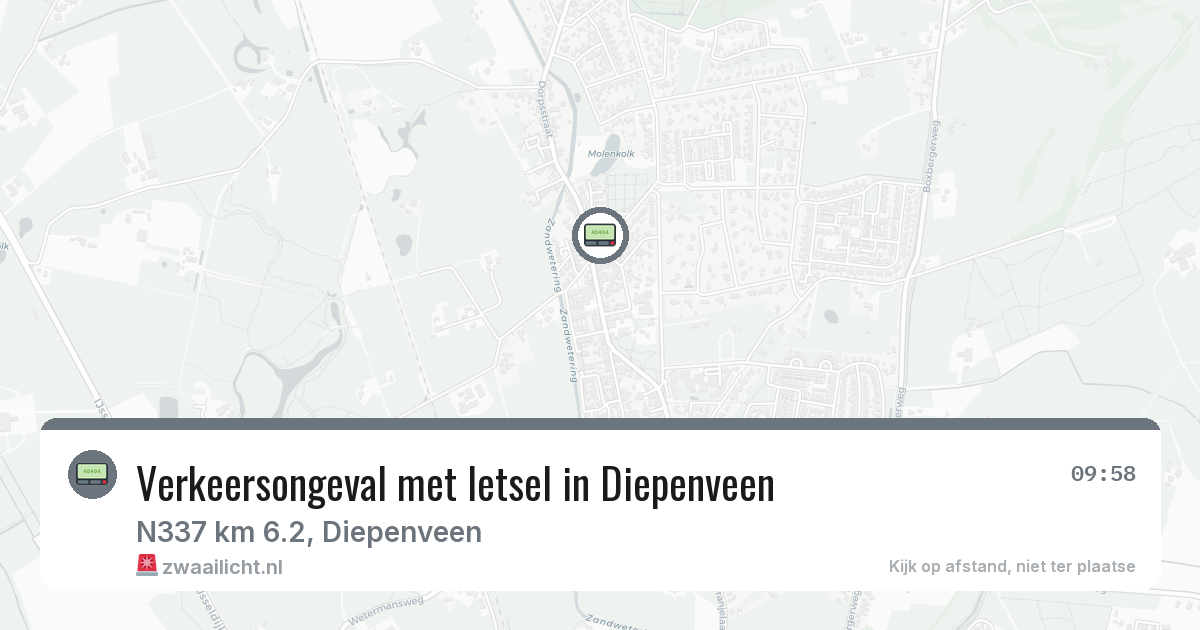 Verkeersongeval met letsel in Diepenveen — 28 mei 2026