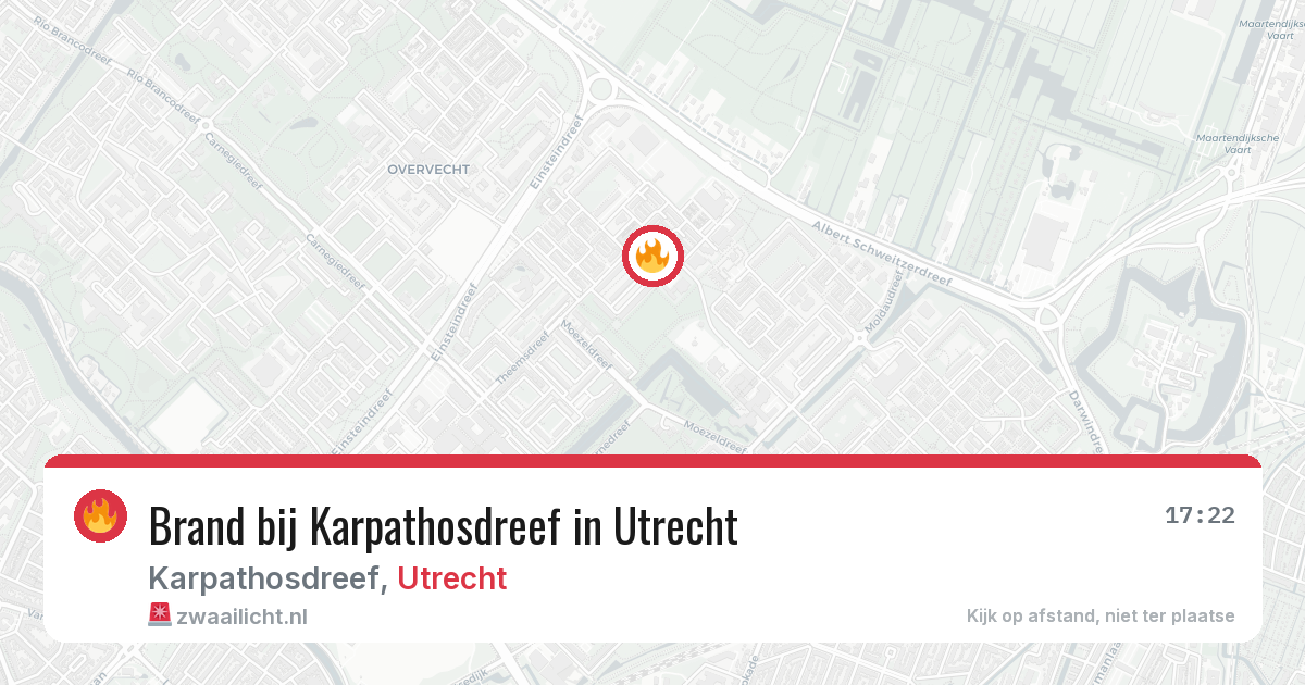 Brand bij Karpathosdreef in Utrecht — 21 apr 2026