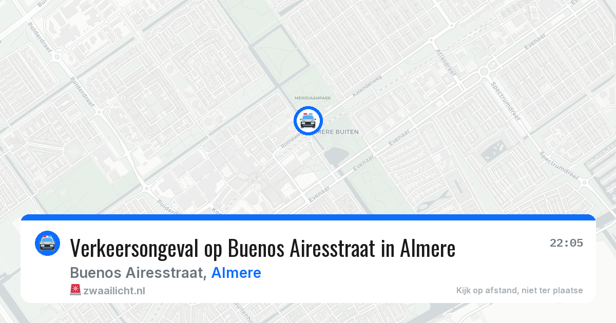Verkeersongeval op Buenos Airesstraat in Almere — 29 mrt 2026