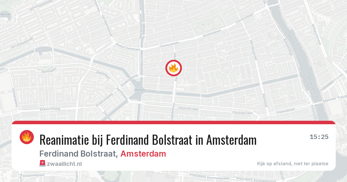 Reanimatie bij Ferdinand Bolstraat in Amsterdam — 5 aug 2026