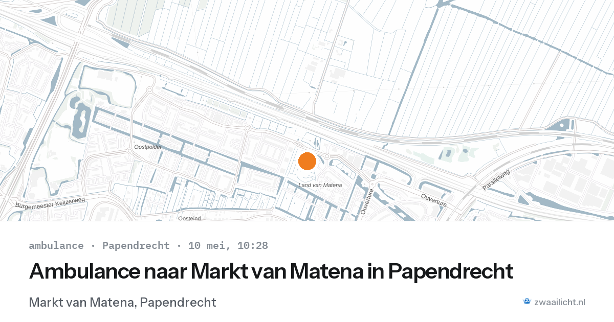 Ambulance naar Markt van Matena in Papendrecht — 1 feb 2026