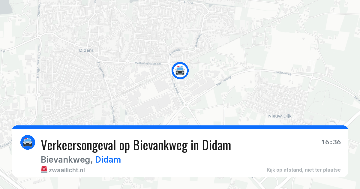 Verkeersongeval op Bievankweg in Didam — 25 jun 2026