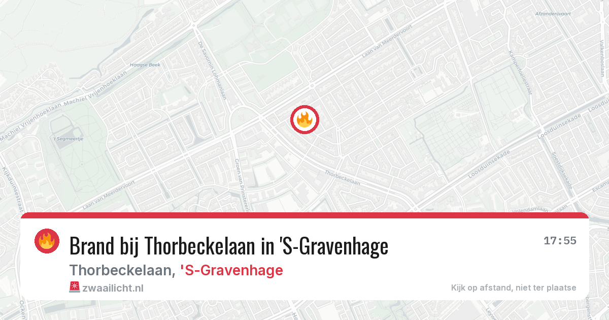 Brand bij Thorbeckelaan in 'S-Gravenhage — 21 jun 2026