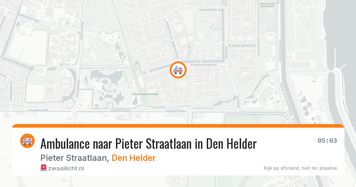 Ambulance naar Pieter Straatlaan in Den Helder — 12 apr 2026