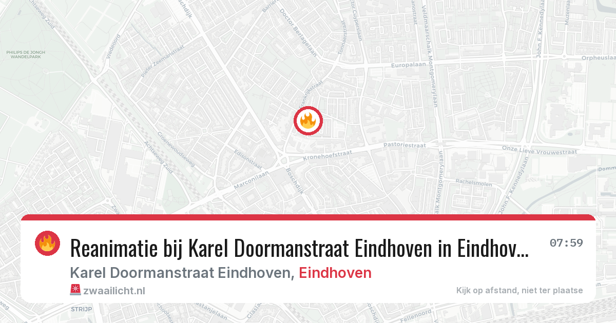 Reanimatie bij Karel Doormanstraat Eindhoven in Eindhoven — 3 mrt 2026