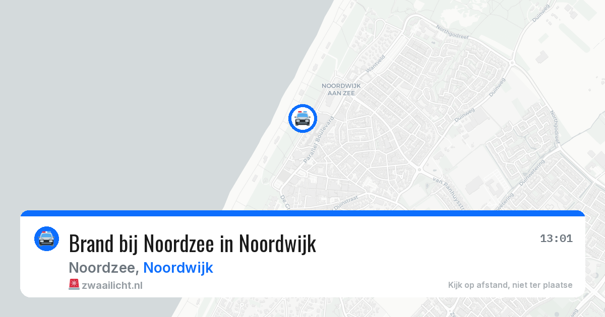 Brand bij Noordzee in Noordwijk — 20 jun 2026