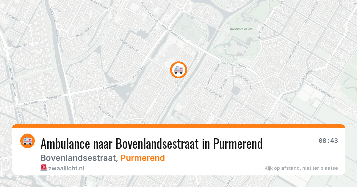 Ambulance naar Bovenlandsestraat in Purmerend — 19 mrt 2026