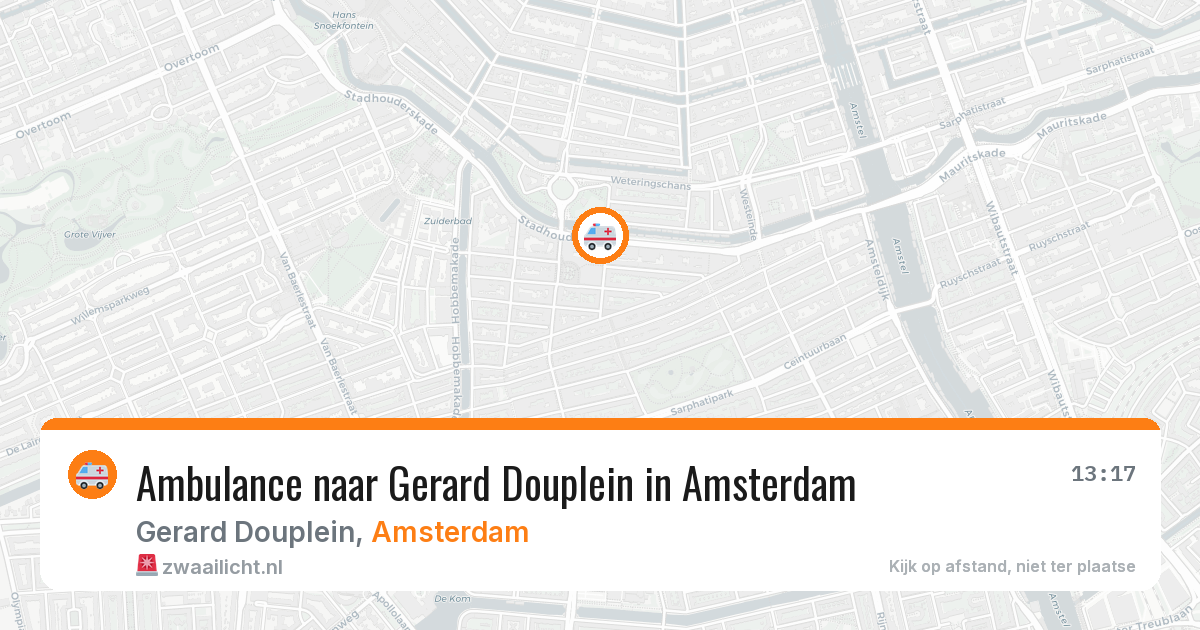 Ambulance naar Gerard Douplein in Amsterdam — 29 jun 2026
