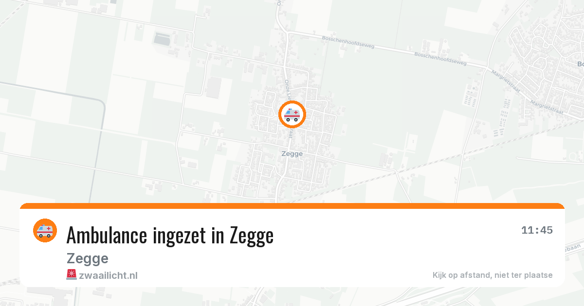 Ambulance ingezet in Zegge — 4 apr 2026