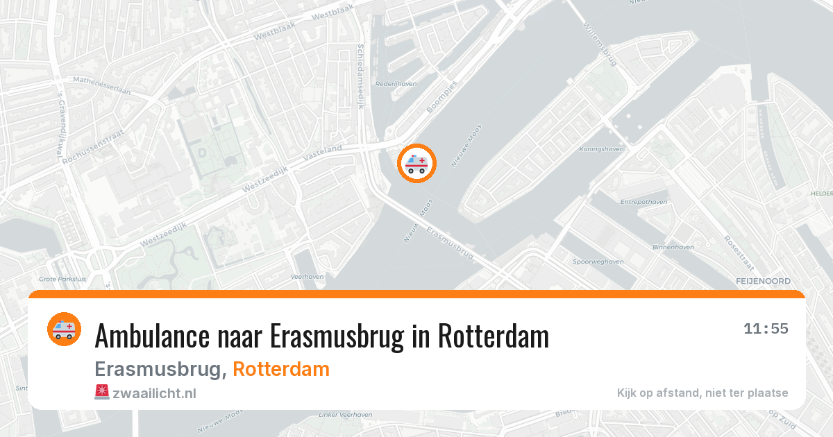 Ambulance naar Erasmusbrug in Rotterdam — 4 jul 2026