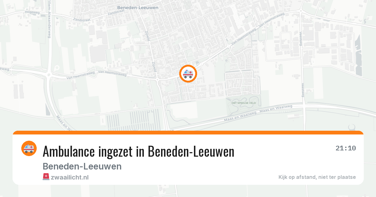 Ambulance ingezet in Beneden-Leeuwen — 10 aug 2026