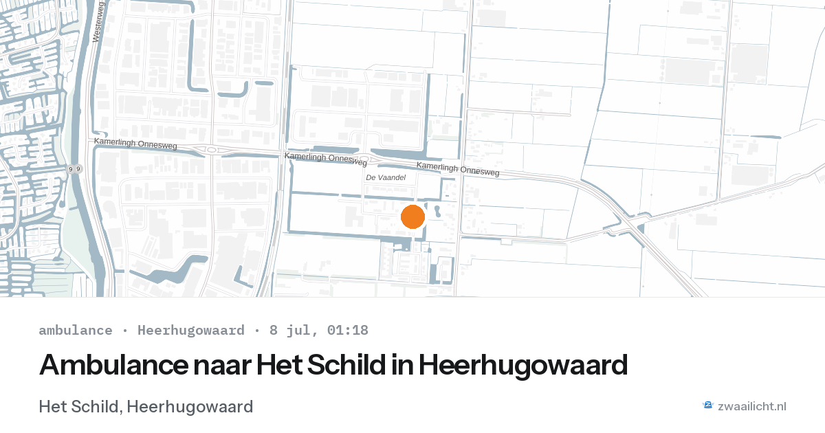 Ambulance naar Het Schild in Heerhugowaard — 7 jul 2026