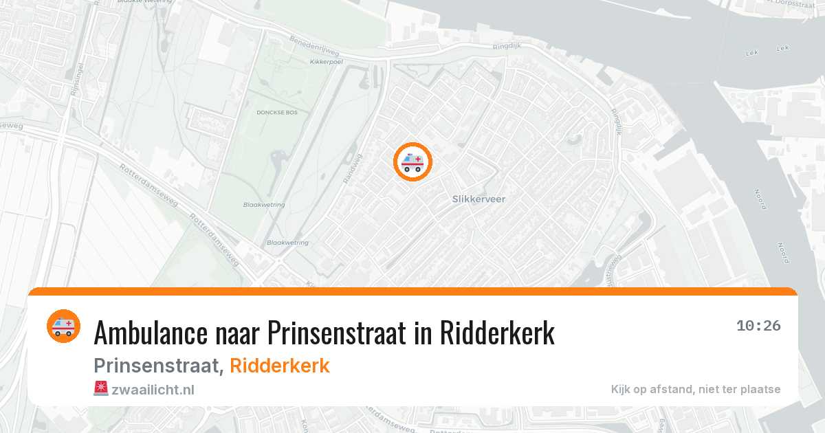 Ambulance naar Prinsenstraat in Ridderkerk — 19 mei 2026