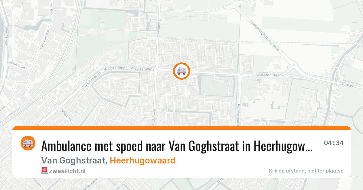 Ambulance met spoed naar Van Goghstraat in Heerhugowaard — 8 jul 2026