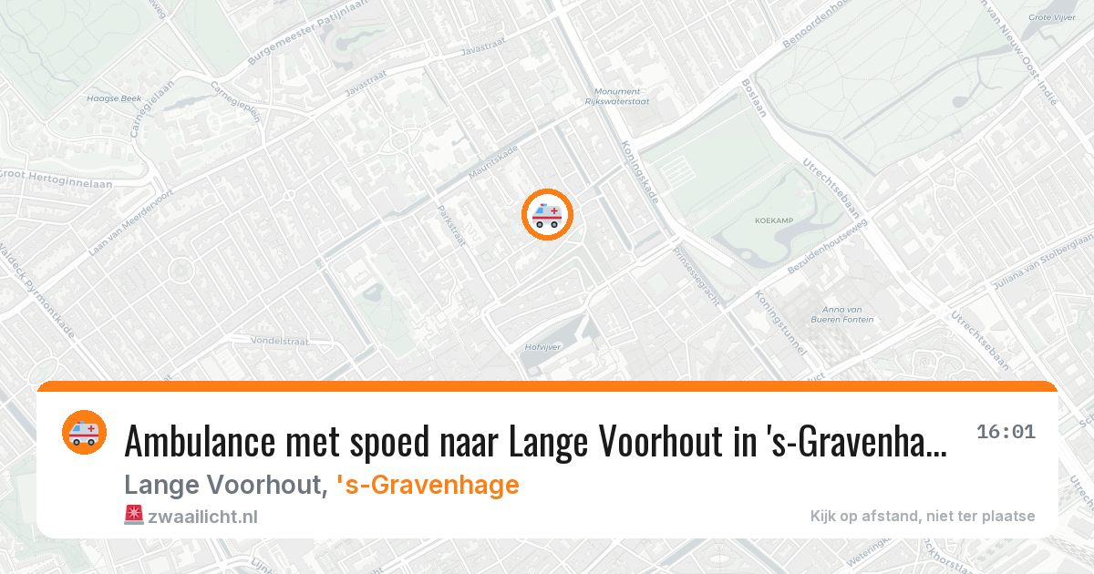 Ambulance met spoed naar Lange Voorhout in 's-Gravenhage — 17 jan 2026