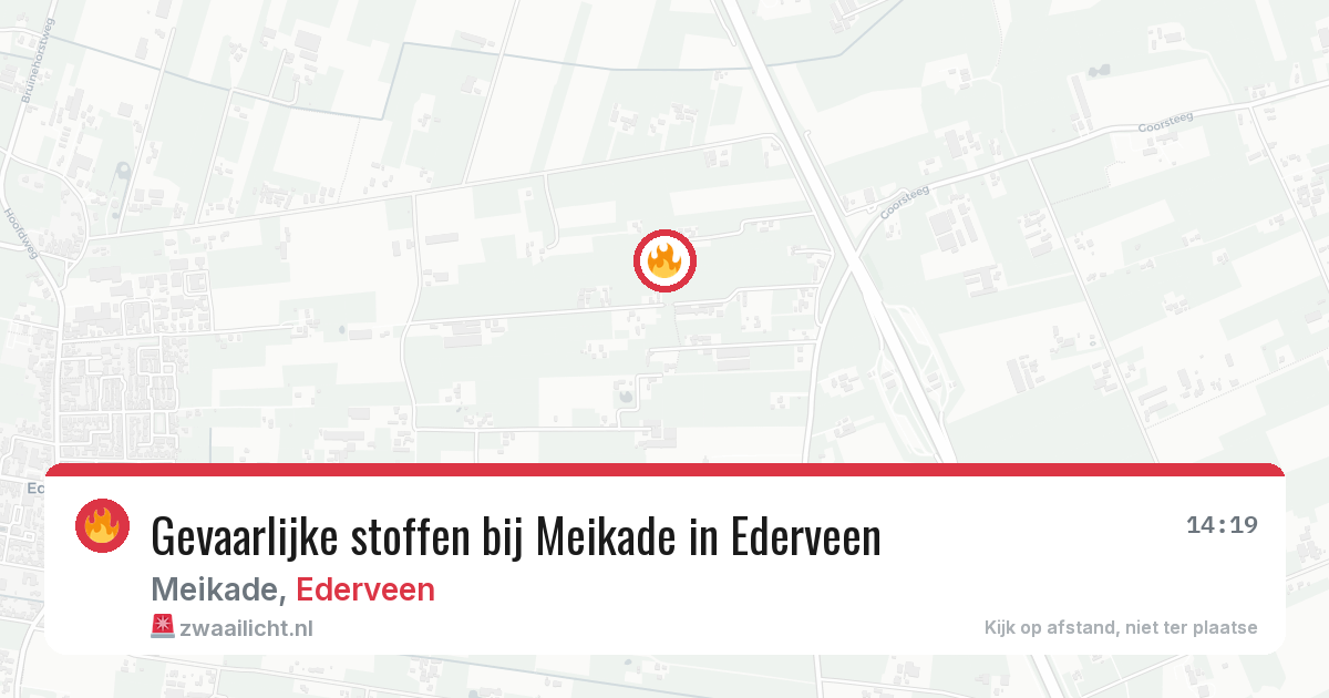 Gevaarlijke stoffen bij Meikade in Ederveen — 21 mei 2026