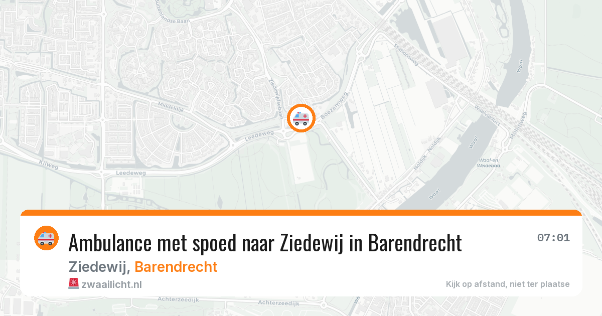 Ambulance met spoed naar Ziedewij in Barendrecht — 2 apr 2026