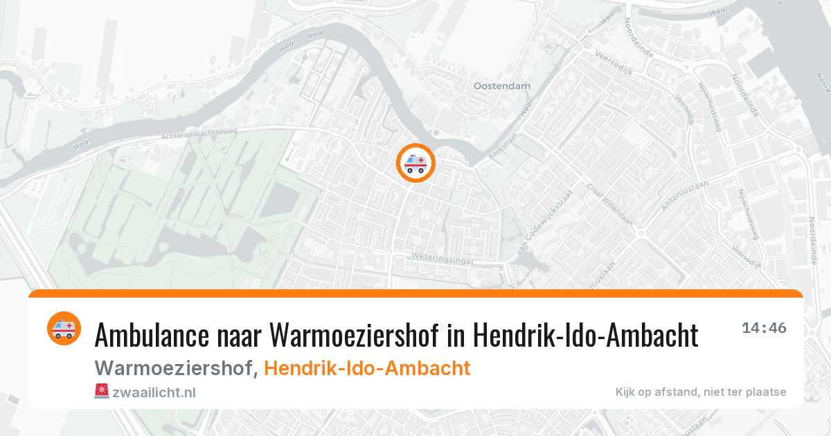 Ambulance naar Warmoeziershof in Hendrik-Ido-Ambacht — 28 mrt 2026