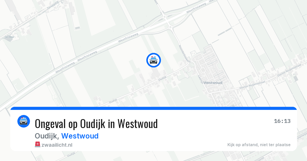 Ongeval op Oudijk in Westwoud — 27 mei 2026