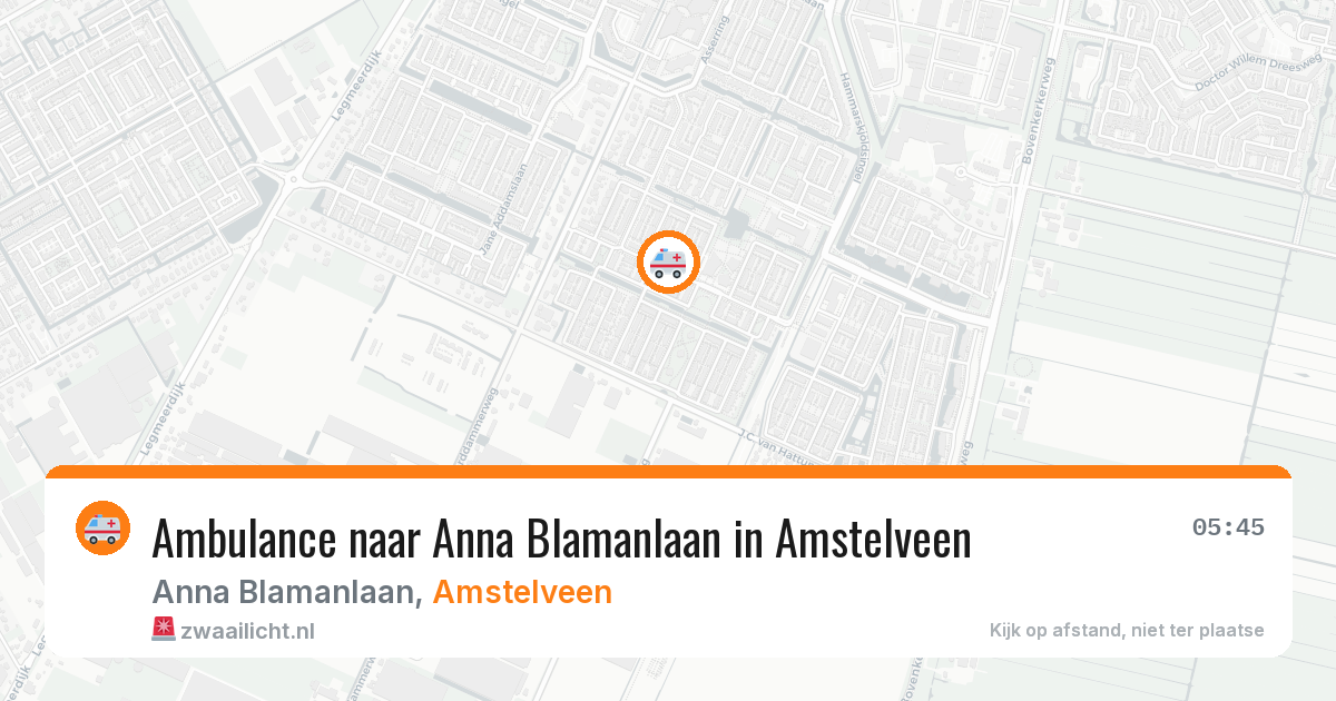 Ambulance naar Anna Blamanlaan in Amstelveen — 31 mrt 2026
