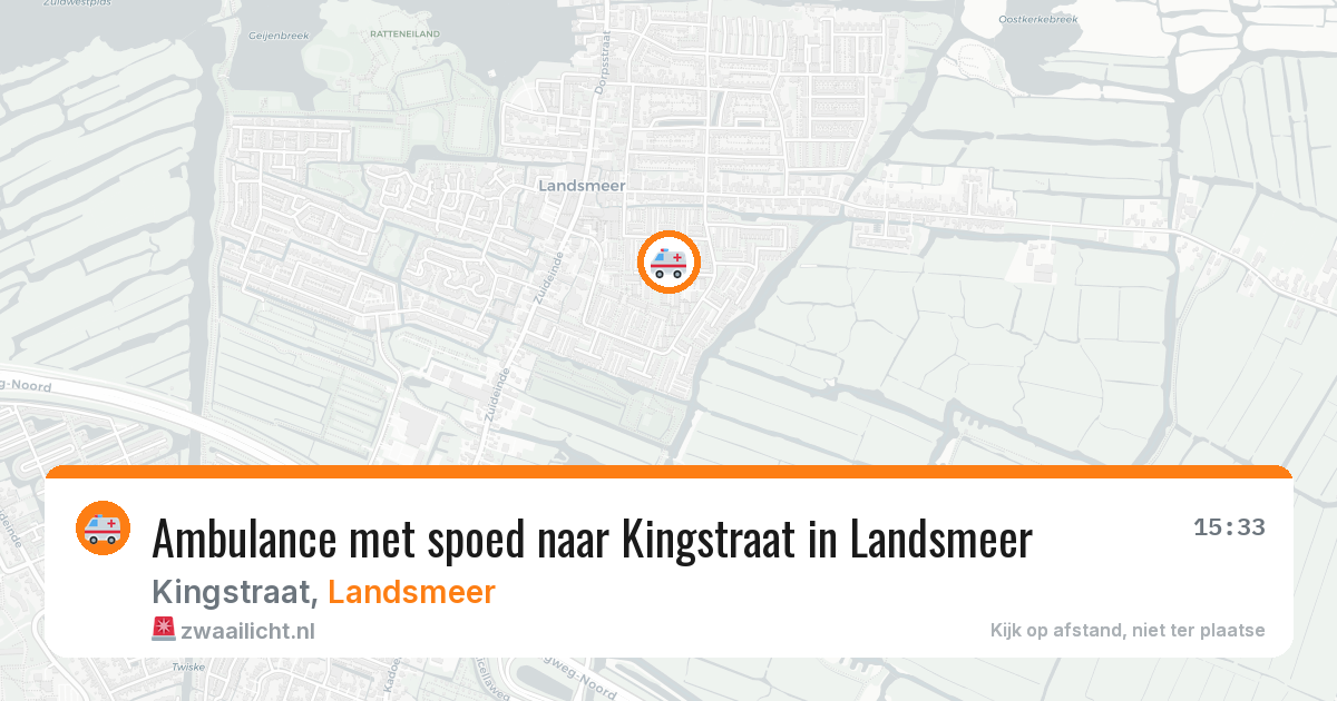 Ambulance met spoed naar Kingstraat in Landsmeer — 19 jan 2026